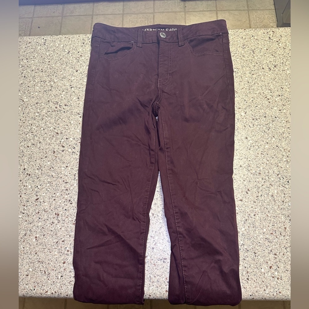 American Eagle 4 Long Maroon High-Rise Jegging - Picture 8 of 8